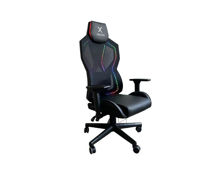Gaming Chair: Vertex CyberNova Gaming Chair With RGB light Black Mesh